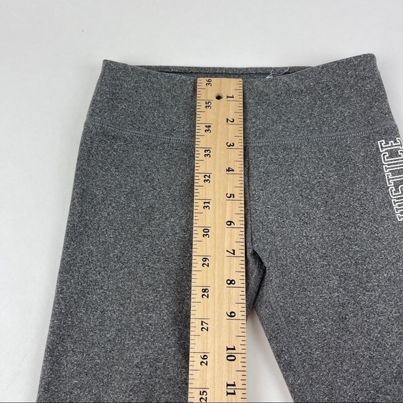 Justice Active Leggings Girls Size 8 Gray Black Mesh - Picture 5 of 8